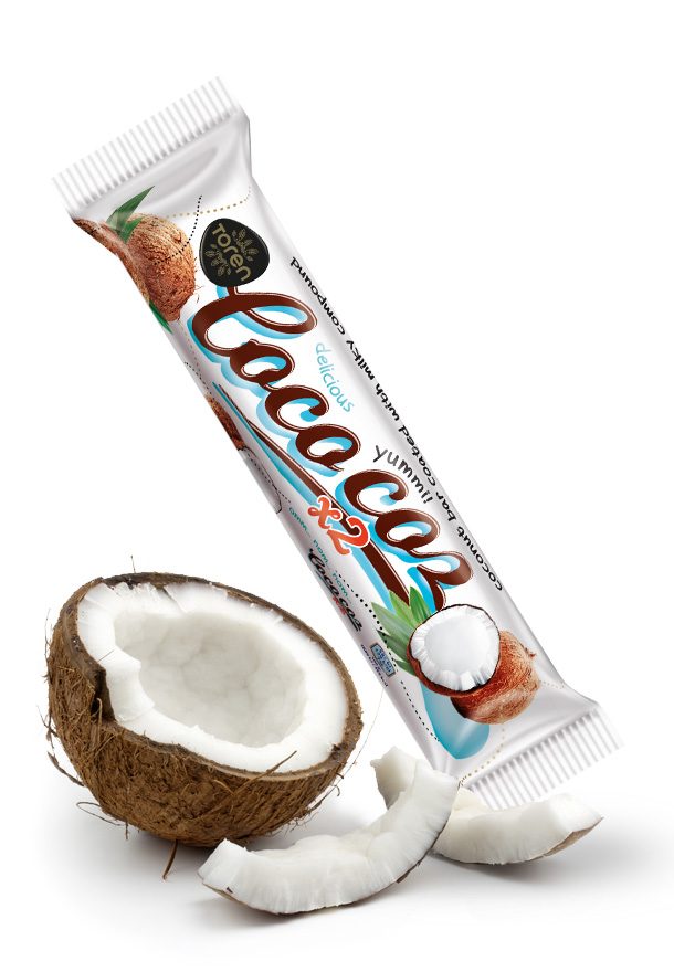 Coco Coz Coconut Bar Covered with Milk Compound